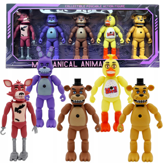 PÄŤ NOČÍ U FREDDYHO FIKÁRKY FNAF FÓRA SET 5 ks FOXY BONNIE CHICA