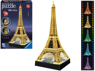 RAVENSBURGER PUZZL EIFFEL TOWER AT NIGHT 3D 216EL LED