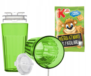 Reflo tréningový hrnček REF230 zelený 170 ml + Kubuś maslové sušienky 30 g