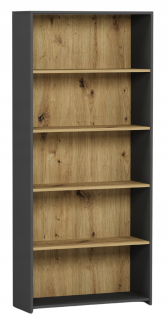 Mobene Moderný regál 80 cm x 180 cm x 30 cm antracit, artisan dub
