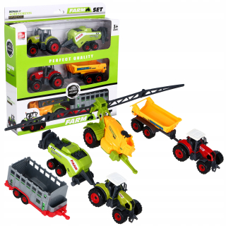 Traktor - Sušička 2x Traktor 2x Machine Metal kombinácia Farmer