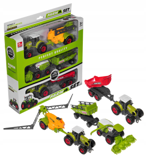 Traktor - Sušička 2x Traktor 3x Machine Metal kombinácia Farmer
