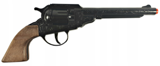 Pištoľ pre deti - REVOLVER NA KAPITOVANÝ KOV GONHER 88/6 - ČIERNY