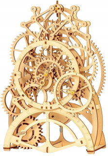 RoboTime drevený model puzzle hodiny s kyvadlom
