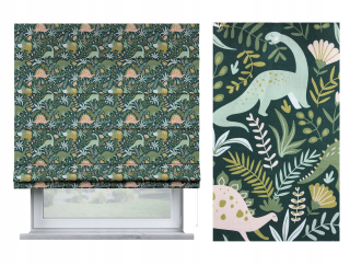 Záclony do detskej izby - Roman blind pre deti Dinosaur 160x170cm