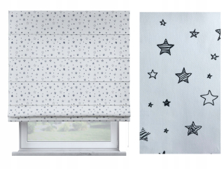 Záclony do detskej izby - Rímske rolety pre deti Chmry Stars 80x170cm