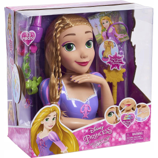 Rapunzel hlava na česanie styling wizażu 30 cm