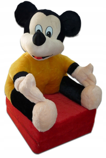 Detský sedací vak - pufa - Rozkladacia sedačka pouf Mickey Mouse