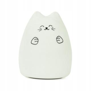 Nočná lampa do detskej izby - Králik & Friends Silicone Cat Lucky