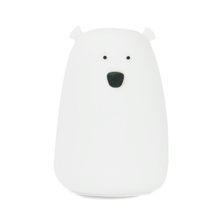 Nočná lampa do detskej izby - Králik & Friends Silicone Light USB Bear Big White