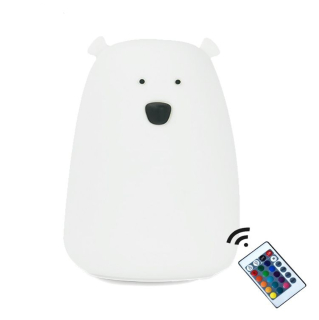 Nočná lampa do detskej izby - Králik & Friends Silicone Light Pilot Bear Big