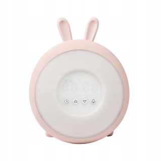 Nočná lampa do detskej izby - Králik & Friends Lamp Alarm Clock Watch Pink