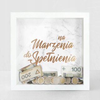 Pokladnička pre deti - Piggy Bank Frame - pekný darček - Marble Dreams
