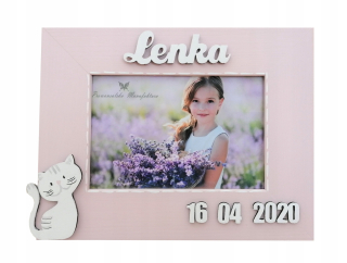 Rámik na fotografiu - Foto rámček 10x15 metriky, darčeka, krst