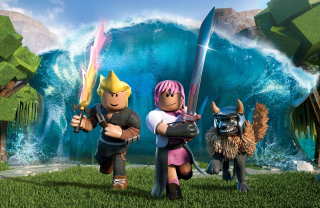 Tapeta do detskej izby - Samolepka na stenu Roblox 200x130 cm