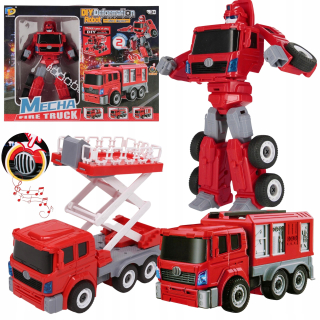 Transformujúci sa robot hasičský zbor, hasičské auto 3v1, 3+ MEGA CREATIVE
