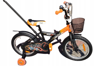 Oranžovo-strieborný bicykel Rock Kids Speed 16