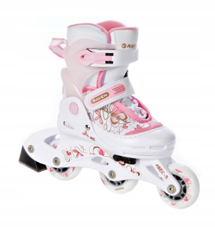 Korčule pre deti - Raven Laguna WHITE / Pink 26-29 Rubber