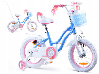 RoyalBaby STAR GIRL RB14G-1 14" bicykel Biela, Modrá, Ružová