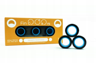 Spiner - Veľkosť M 18mm čierna / modrá Magnetické Fingears
