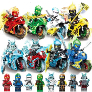 Ninja figúrky Ninjago sada 8 nových motocyklov