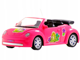 Auto na diaľkové ovládanie - Car Garbusek Auto pre bábiky R / C Cabrio Pink