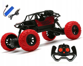 Auto na diaľkové ovládanie - Diaľkové auto riadené RC Crawler červená