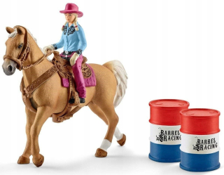 Schleich 41417 Cowboy v závode cez barel