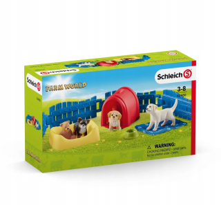Schleich 42480 šteňa s lôžkom