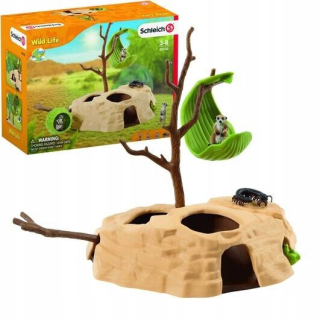 Schleich 42595 ZÁKLADNA MEERCAT VEĽA surikat postavičky stonožky PREMIUM