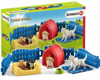 Šteniatka s lôžkom Schleich Farm Word 3+