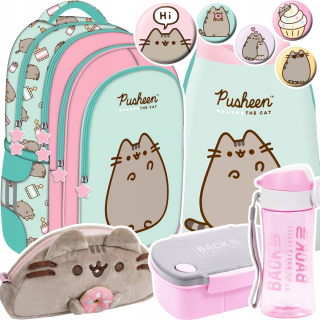 PUSHEEN ST.Right MINT Batoh Cat Kitten PRE DIEVČATÁ STUPEŇ 1-3 + 5 ďalších produktov
