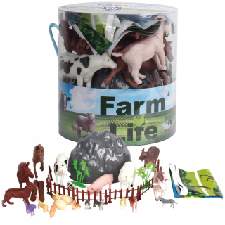 SÚPRAVA FINIEK VEĽKÉ ZVIERATKÁ SAFARI WILD FARM XXL KRABIČKA 58ks WOOPIE