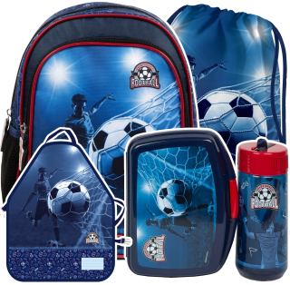 Viackomorový školský batoh Derform Shades of blue + 3 ďalšie produkty