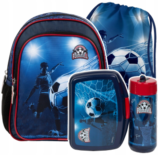 Viackomorový školský batoh Derform Shades of blue + 2 ďalšie produkty