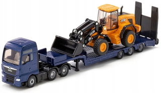 Tatra, nákladné auto - Nákladné auto SIKU 1790 MAN s odťahovým vozidlom JCB a rýpadlom