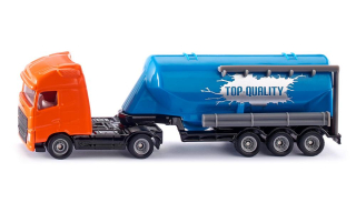 Tatra, nákladné auto - Siku 1792 Volvo FH GL GL XL s návesom 1:87 Silo