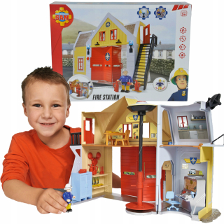 Gazáž pre autíčka - Simba Fireman Sam požiarnej stanice Figúrka + Sound