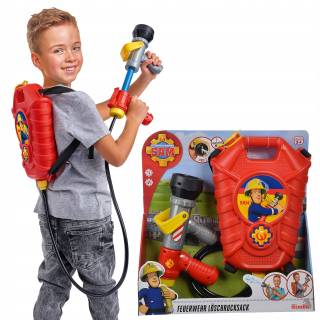 Pištoľ pre deti - Simba Firefighter Sam Backpack Water Tank