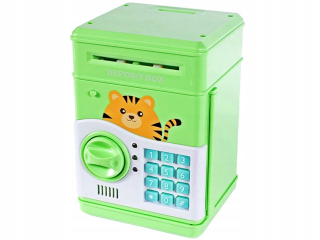 Pokladnička pre deti - Prasiatko Safety box Safe kód s mačiatkom