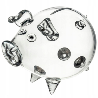 Pokladnička pre deti - Prasiatko Pig Glass Dekoratívne Super darček
