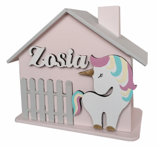Pokladnička pre deti - Prasiatko s názvom - Hit- dúhy Unicorn