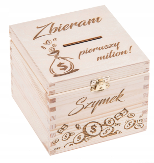 Pokladnička pre deti - Piggy Bank First Million Darčeková Rytec Name