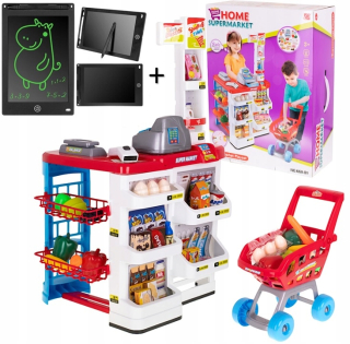 Detská pokladňa - obchod - Shop + Fiškálna pokladnica + príslušenstvo + tablet d / kreslenie