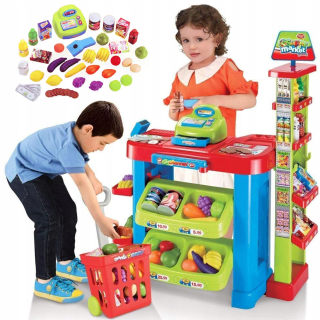 Detská pokladňa - obchod - Shop Strajan Kasa hrať v obchode kočíku 863