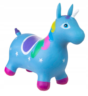 Hopsadlo, skákadlo - Gumové prepojka skákanie Unicorn modré