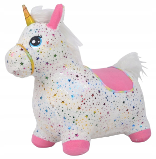 Hopsadlo, skákadlo - Jumper Rubber Konik Unicorn s krytom + Pump