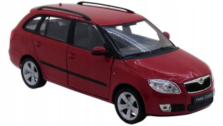 Autíčko pre deti - Škoda Fabia Combi II Open Door Welly 1:24 Red