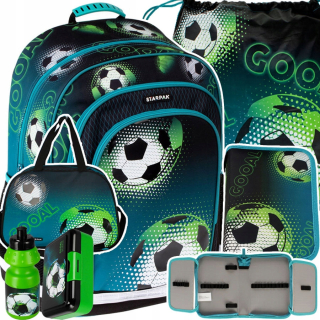 Starpak 469308 Futbalový viackomorový školský batoh + 4 ďalšie produkty