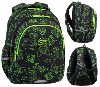 CoolPack viackomorový školský batoh, čierny, Odtiene zelenej, 21 rokov